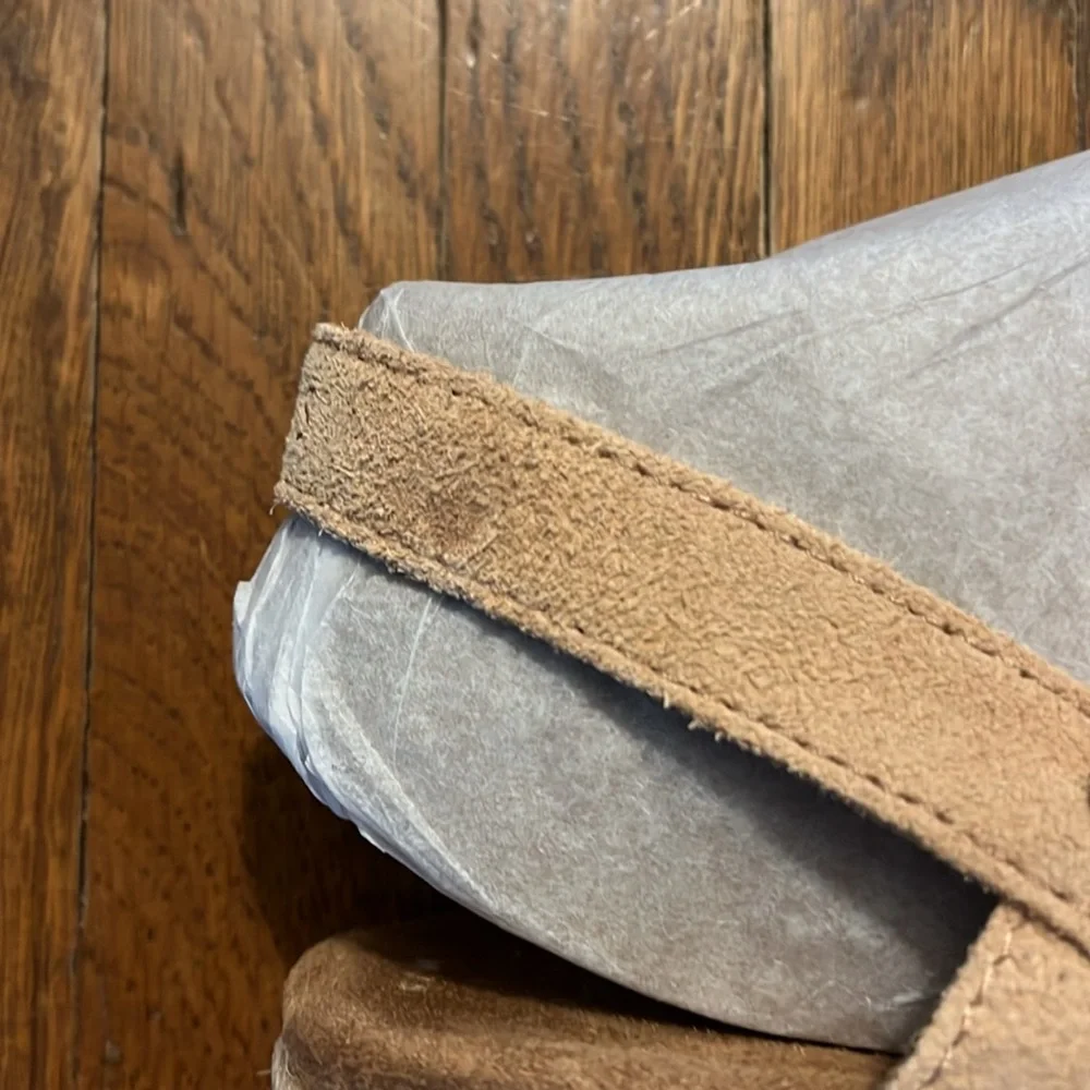 Tom's Willow Platform Sandal Honey Suede Beige size 7.5 - Picture 8 of 9